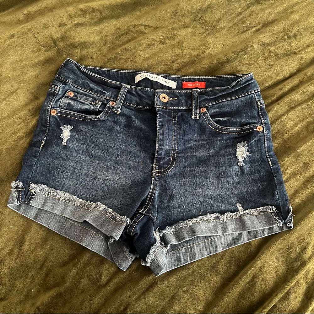 Celebrity Pink The Honey distressed jean denim shorts